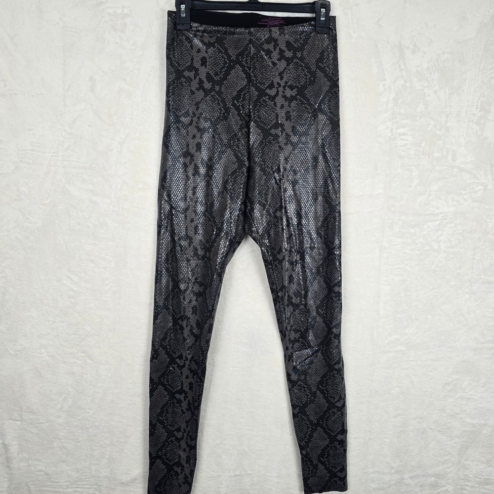 Commando Faux Leather Snakeskin Leggings Metallic Python High Rise L